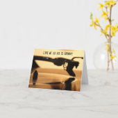 ビニールLPレコード愛好家オーディオ誕生日 カード (黄色い花)