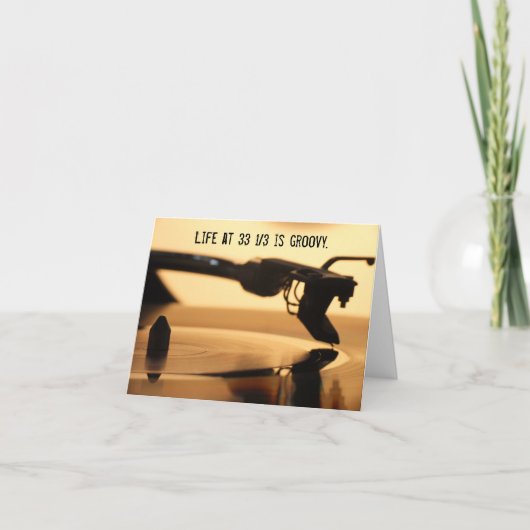 ビニールLPレコード愛好家オーディオ誕生日 カード (正面)