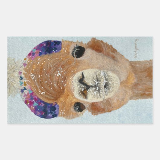 ビニー・ラマ 長方形シール (正面)