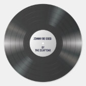ビニ空白のウム音楽レコードLP DIY名前をカスタムする ラウンドシール (正面)