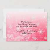 ビネット色あせた縁を持つフォトクリスマスカード シーズンカード (裏面)