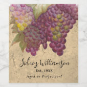 ビネヤードマイルスト素朴ーン誕生日ヴィンテージ ワインラベル (シングルラベル)