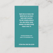 ビネヤードワイナリーワインソムリエアクアブルー 名刺 (裏面)