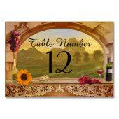 ビネヤ結婚ードのテーブル番号カード テーブルナンバー (裏面)