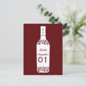 ビネヤ結婚ードのテーブル番号 ポストカード (スタンド正面)