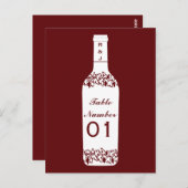 ビネヤ結婚ードのテーブル番号 ポストカード (正面/裏面)