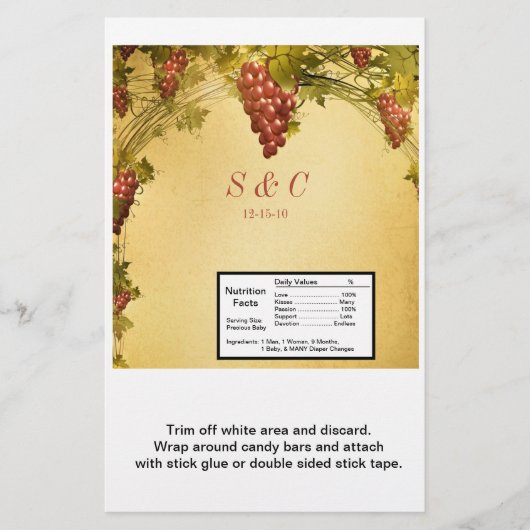 ビネヤ結婚ードの大きいハーシーのラッパー チラシ (正面)