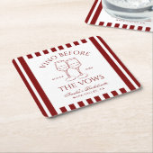 ビノウィザヴォーズバチェロレッテ週末 スクエアペーパーコースター (アングル)