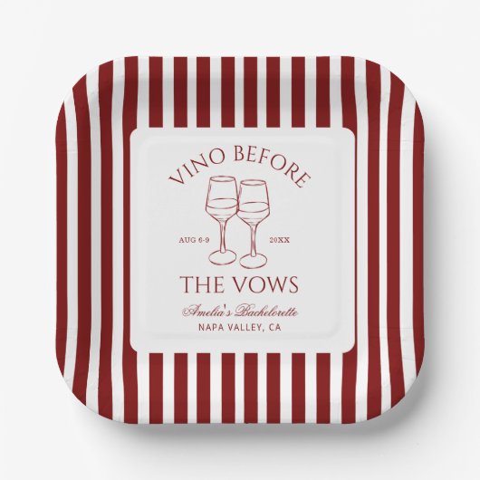 ビノウィザヴォーズバチェロレッテ週末 ペーパープレート (正面)