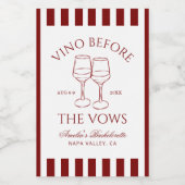 ビノウィザヴォーズバチェロレッテ週末 ワインラベル (シングルラベル)