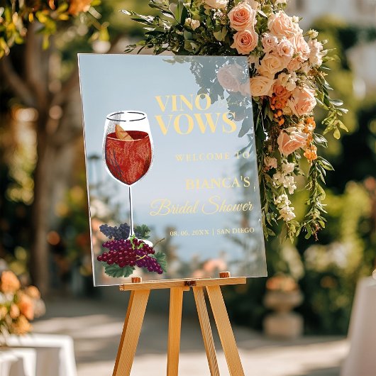 ビノウィザヴォーズブライダルシャワーウェルカムサイン アクリルサイン