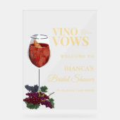 ビノウィザヴォーズブライダルシャワーウェルカムサイン アクリルサイン (正面)