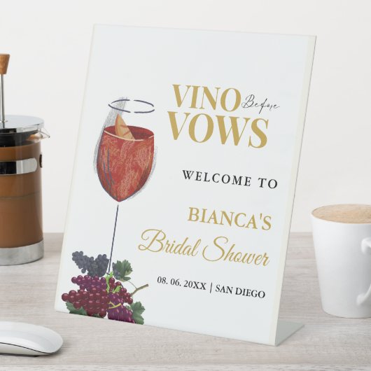ビノウィザヴォーズブライダルシャワーウェルカムサイン 台座サイン (インサイチュ)