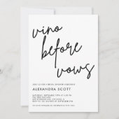 ビノウィズウォーズミニマルモダンブライダルシャワー 招待状 (正面)