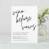 ビノウィズウォーズミニマルモダンブライダルシャワー 招待状 (スタンド正面)