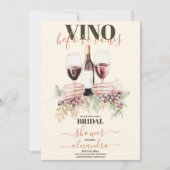 ビノウィズピンクワインテイスティングブライダルシャワー 招待状 (正面)