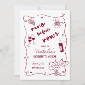 ビノウィーブウズバチェロレッテ旅程&招待状 招待状 (正面)