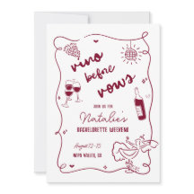 ビノウィーブウズバチェロレッテ旅程&招待状