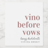 ビノウィーブウワインカントリーバチェロレッテ ワインラベル (シングルラベル)