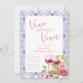 ビノウィーブウワインテイスティングバチェロレッテ 招待状 (正面)