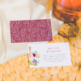 ビノウィーブウワインテイスティングブライダルシャワー エンクロージャーカード