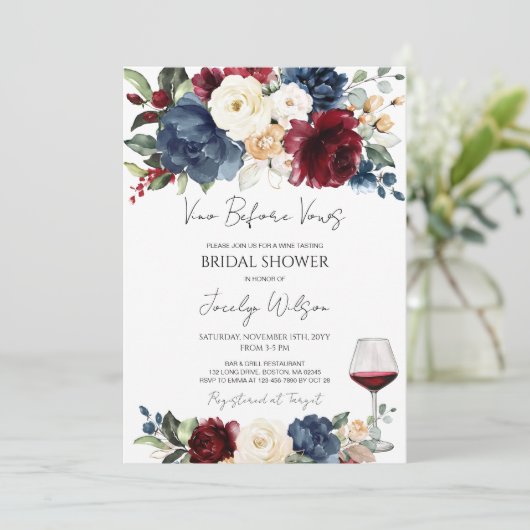 ビノウィーブウワインテイスティングブライダルシャワー 招待状 (スタンド正面)