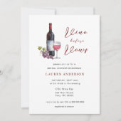 ビノウィーブウワインテイスティングブライダルシャワー 招待状 (正面)