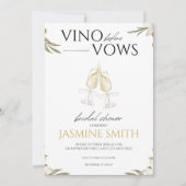 ビノウィーブスモダンホワイトフローラブライダルシャワー 招待状 (正面)