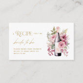 ビノウィーブーエレガントレシピカードブライダルシャワー エンクロージャーカード (正面)