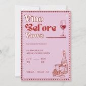 ビノウィーブーズバチェロレッテ週末の日程 招待状 (正面)