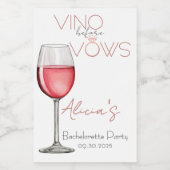ビノウィーブーズバチェロレッテ/ブライダルパーティミニ ワインラベル (シングルラベル)