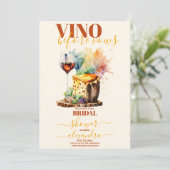 ビノウィーブーズ金ゴールドホワイトフローラブライダルシャワー 招待状 (スタンド正面)