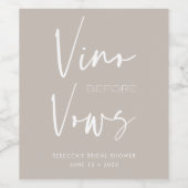 ビノウィーヴズクリームタウペバチェロレッテブライダル ワインラベル (シングルラベル)