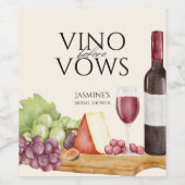 ビノビウズシャルキュテリーボードブライダルシャワー ワインラベル (シングルラベル)
