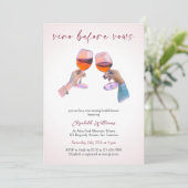 ビノビウーモダンブズ赤面ピンクブライダルシャワー 招待状 (スタンド正面)