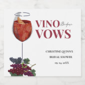 ビノワーブーWIneテイスティングブライダルシャワー スパークリングワインラベル (シングルラベル)