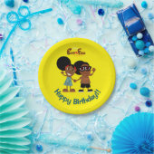 ビノ&フィノ誕生日パーティープレートイエロー ペーパープレート (パーティー)