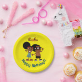 ビノ&フィノ誕生日パーティープレートイエロー ペーパープレート (パーティー)