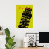 ビバイタリア傾いた塔のピサイタリア旅行アート ポスター (ホームオフィス)