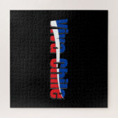 ビバチリ愛国国旗タイポグラフィ ジグソーパズル (横)