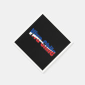 ビバチリ愛国国旗タイポグラフィ スタンダードカクテルナプキン (角)