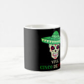ビバチンコデマヨおもしろいスカルパーティーギフトアイディア コーヒーマグカップ (正面右)