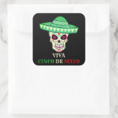 ビバチンコデマヨおもしろいスカルパーティーギフトアイディア スクエアシール (バッグ)