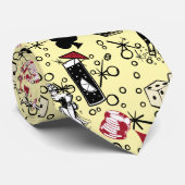 ビバベガスカジノレトロ賭博イエロー ネクタイ (ロール)