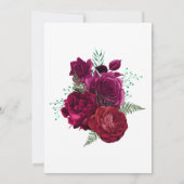 ビバマジェンタ フラワーのカップルシャワー 招待状 (裏面)