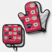 ビバマゼンタパタ素晴らしーン父の日 鍋つかみ&鍋敷きセット (正面/裏面)