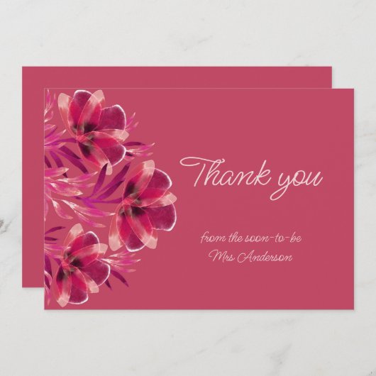 ビバマゼンタフローラ サンキューカード (正面/裏面)