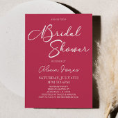 ビバマゼンタミニマルエレガントブライダルシャワー 招待状