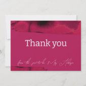 ビバマゼンタミニマルモダンリスト サンキューカード (正面)