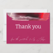 ビバマゼンタミニマルモダンリスト サンキューカード (正面)